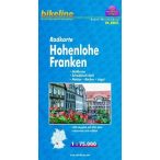 Hohenlohe Franken kerékpáros  térkép 1:75 000