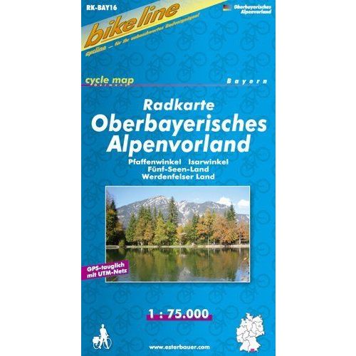 Oberbay. Alpenvorland kerékpáros  térkép 1:75 000