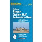   Usedom, Stettiner Haff, Ueckermünder Heide kerékpáros térkép 
