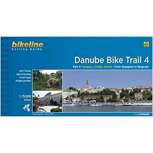 4. Danube Bike Trail kerékpáros atlasz Duna menti kerékpárút térkép Esterbauer 1:75 000  Duna kerékpáros térkép 