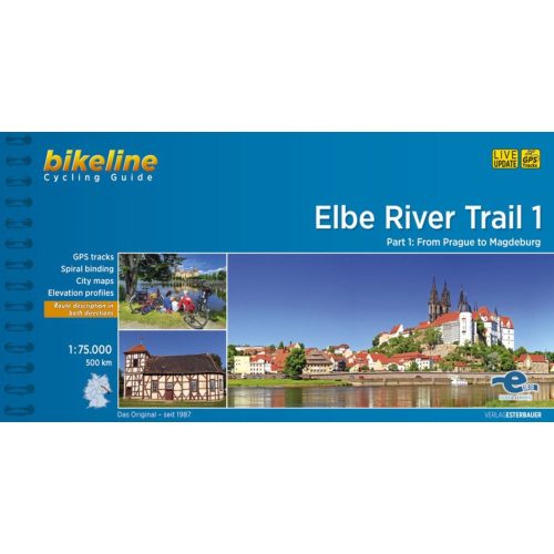 Elbe River Trail kerékpáros atlasz 1. Esterbauer 1:75 000   Elba kerékpáros térkép