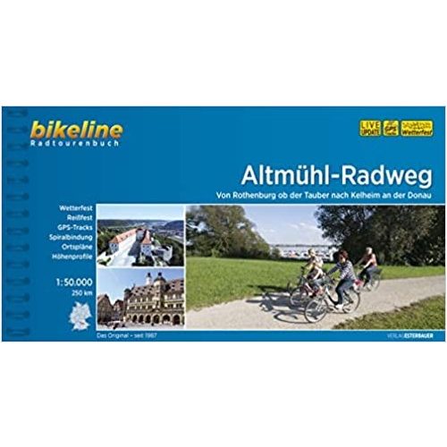 Altmühl-Radweg kerékpárkalauz, kerékpáros térkép Esterbauer 1:50 000  2018