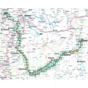 Bécs-Balaton-Budapest kerékpárkalauz, Bécs-Budapest kerékpáros térkép Esterbauer 1:75 000 2018