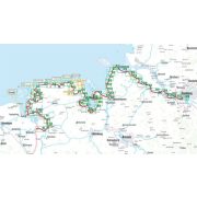 Nordseeküsten Radweg kerékpáros atlasz 2. Esterbauer 1:50 000 Észak-tengeri kerékpáros atlasz