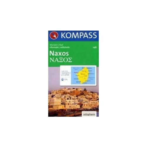 246. Naxos, 1:40 000 turista térkép Kompass 