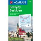   2089. Beskydy turista térkép Kompass Beskiden 1:50 000 Beszkidek turista térkép 
