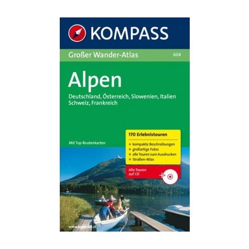 604. Alpen, Großer WanderAtlas mit CD túraatlasz Wanderatlanten 