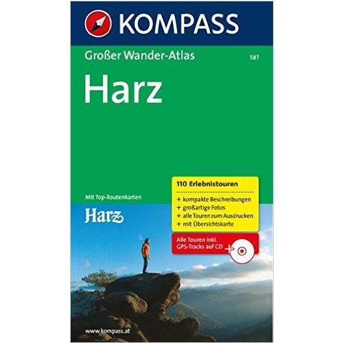 587. Harz, Großer WanderAtlas mit CD túraatlasz Wanderatlanten 