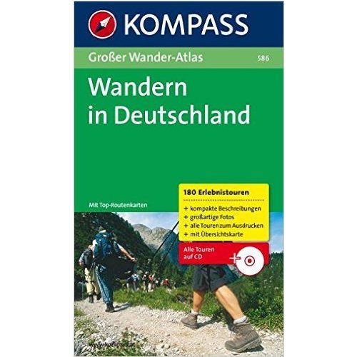 586. Deutschland, Wandern in, Großer WanderAtlas mit CD túraatlasz Wanderatlanten 
