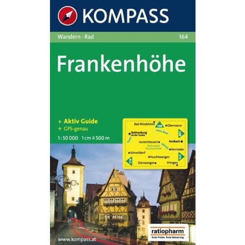 164. Frankenhöhe turista térkép Kompass 