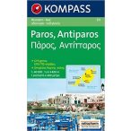 251. Paros, Antiparos, 1:40 000 turista térkép Kompass 