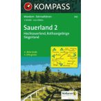   842. Sauerland 2, Hochsauerland, Rothaargebirge, Siegerland turista térkép Kompass 