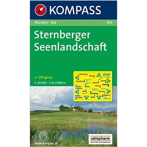 856. Sternberger Seenlandschaft turista térkép Kompass 