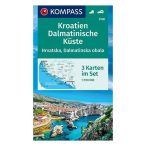 2900. Dalmát tengerpart térkép Kompass 1:100 000 