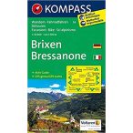 56. Brixen/Bressanone, D/I turista térkép Kompass 