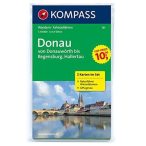   161. Donau, von Donauwörth bis Regensburg, 2teiliges Set mit Naturführer turista térkép Kompass 