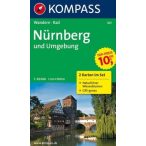   163. Kompass Nürnberg turistatérkép Nürnberg und Umgebung, 2teiliges Set mit Naturführer Kompass 