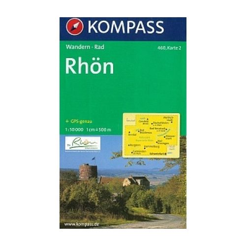 460. Rhön, 2teiliges Set mit Naturführer turista térkép Kompass 