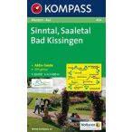   464. Sinntal, Saaletal, Bad Kissingen turista térkép Kompass 