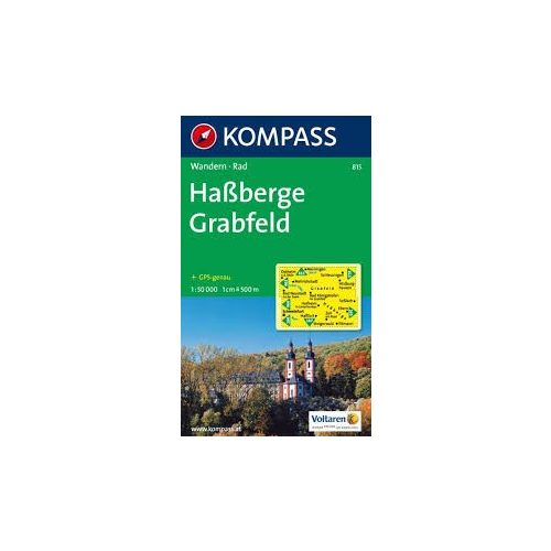 815. Haßberge, Grabfeld turista térkép Kompass 