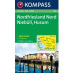   706. Nordfriesland Nord, Niebüll, Husum turista térkép Kompass 