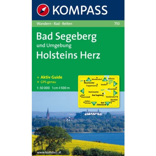 710. Bad Segeberg und Umgebung, Holsteins Herz turista térkép Kompass 