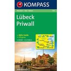 719. Lübeck, Priwall turista térkép Kompass 