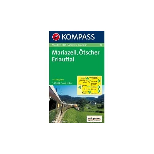 22. Mariazell, Ötscher, Erlauftal turista térkép Kompass 1:25 000 