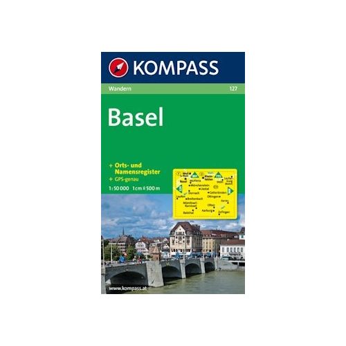 127. Basel turista térkép Kompass 1:50 000 