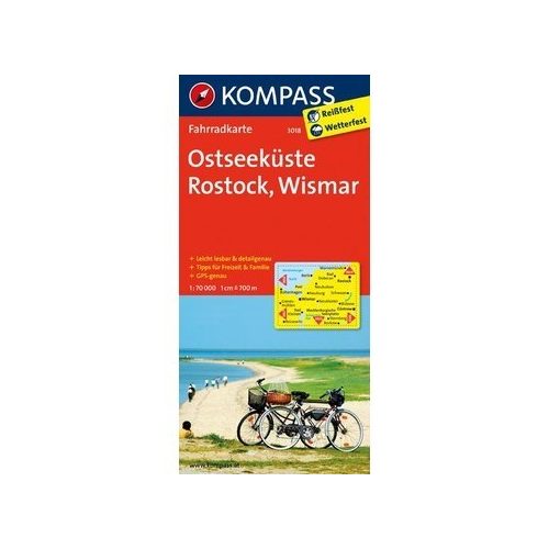 3018. Ostseeküste, Rostock, Wismar kerékpáros térkép 1:70 000  Fahrradkarten 