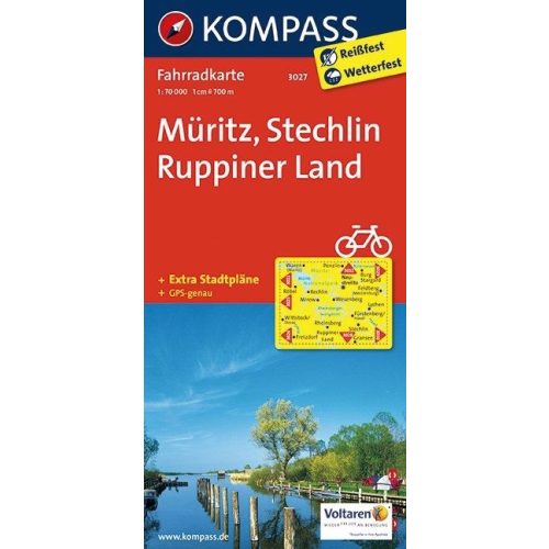3027. Müritz, Stechlin, Ruppiner Land kerékpáros térkép 1:70 000  Fahrradkarten 