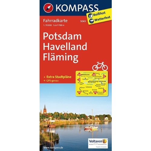 3043. Potsdam, Havelland, Fläming kerékpáros térkép 1:70 000  Fahrradkarten 