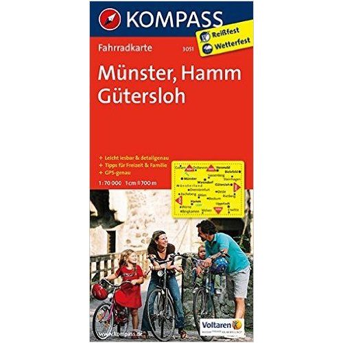 3051. Münster, Hamm, Gütersloh kerékpáros térkép 1:70 000  Fahrradkarten 