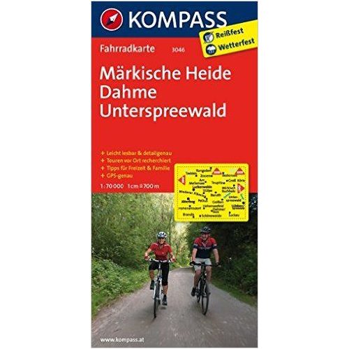 3046. Märkische Heide, Dahme, Unterspreewald kerékpáros térkép 1:70 000  Fahrradkarten 