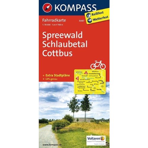 3047. Spreewald, Schlaubetal, Cottbus kerékpáros térkép 1:70 000  Fahrradkarten 