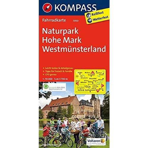 3050. Hohe Mark, Naturpark, Westmünsterland kerékpáros térkép 1:70 000  Fahrradkarten 