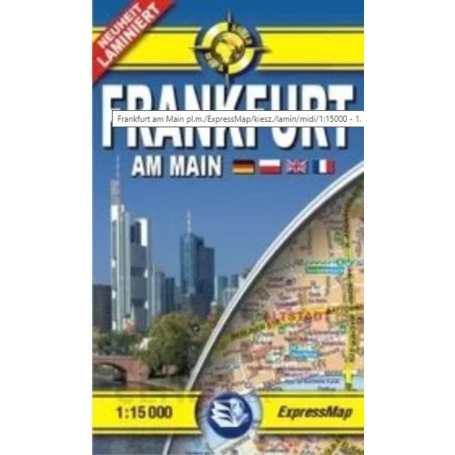 Frankfurt térkép Expressmap fóliás1:15e Frankfurt várostérkép - belváros
