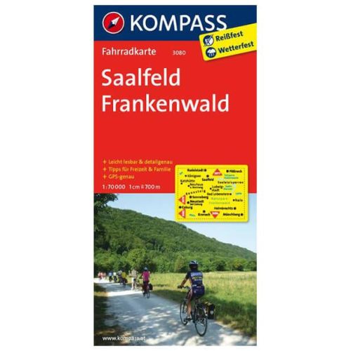 3080. Saalfeld, Frankenwald kerékpáros térkép 1:70 000  Fahrradkarten 