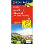   3090. Odenwald Westlicher, Rhein, Neckar, Heidelberg kerékpáros térkép 1:70 000  Fahrradkarten 