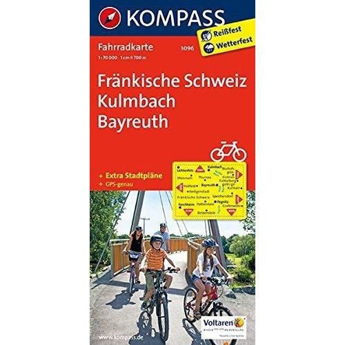 3096. Fränkische Schweiz, Kulmbach, Bayreuth kerékpáros térkép 1:70 000  Fahrradkarten 