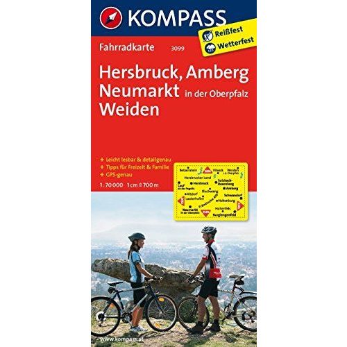 3099. Hersbruck, Amberg, Neumarkt/Oberpfalz, Weiden kerékpáros térkép 1:70 000  Fahrradkarten 