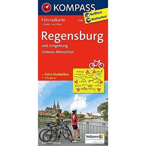 3104. Regensburg und Umgebung, Unteres Altmühltal kerékpáros térkép 1:70 000  Fahrradkarten 