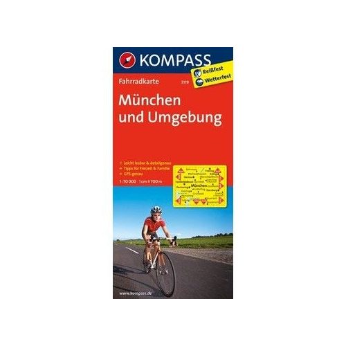 3119. München und Umgebung kerékpáros térkép 1:70 000  Fahrradkarten 