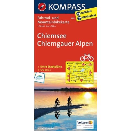 3121. Chiemsee, Chiemgauer Alpen kerékpáros térkép 1:70 000  Fahrradkarten 