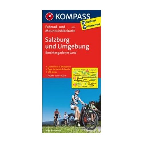 3122. Salzburg und Umgebung, Berchtesgadener Land kerékpáros térkép 1:70 000  Fahrradkarten 