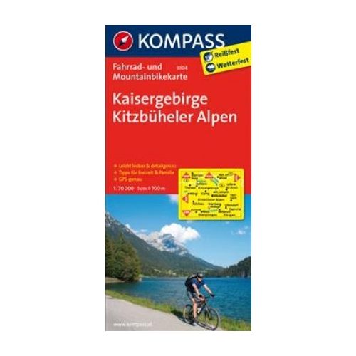 3304. Kaisergebirge, Kitzbüheler Alpen kerékpáros térkép 1:70 000  Fahrradkarten 