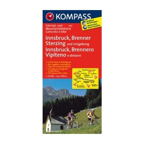 3411. Innsbruck, Brenner, Sterzing kerékpáros térkép 1:70 000  Fahrradkarten 