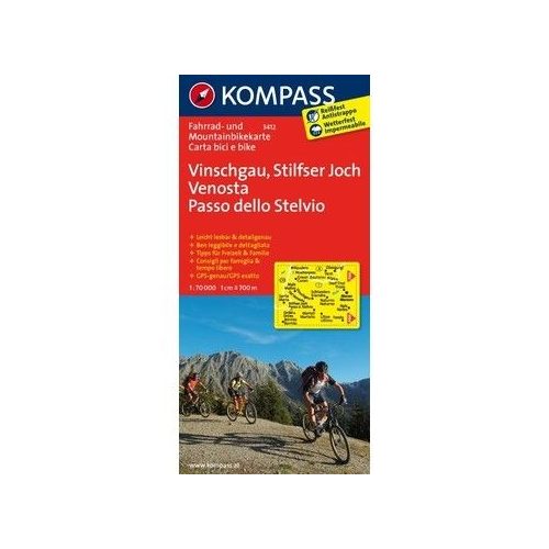 3412. Vinschgau, Stilfser Joch kerékpáros térkép 1:70 000  Fahrradkarten 