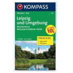   459. Leipzig und Umgebung, 2teiliges Set mit Aktiv Guide turista térkép Kompass 