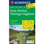   816. Gera, Zwickau, Thüringer Vogtland turista térkép Kompass 